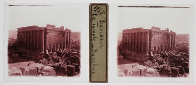 Baalbek Libanon Lebanon Foto T4P5 Platte De Verre Stereo 1935