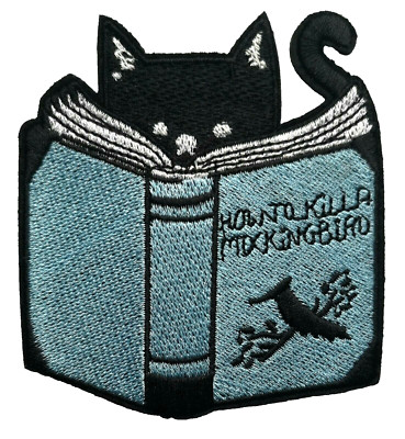 Cat Kill a Mockingbird Kunstbuch lustig Harper Lee Aufbügeln bestickter Aufnäher 3'' 
