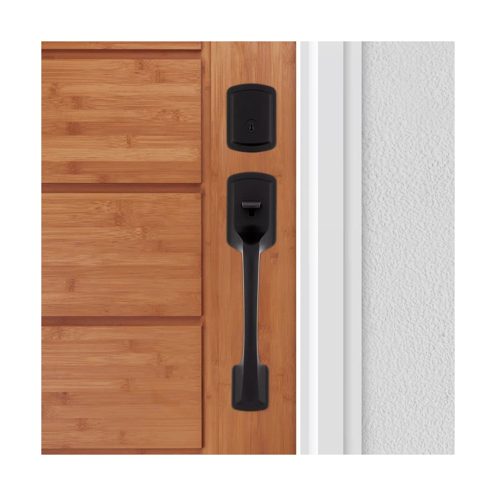 Kwikset Prague Front Door Lock Handle and Deadbolt Set, Entry Handleset