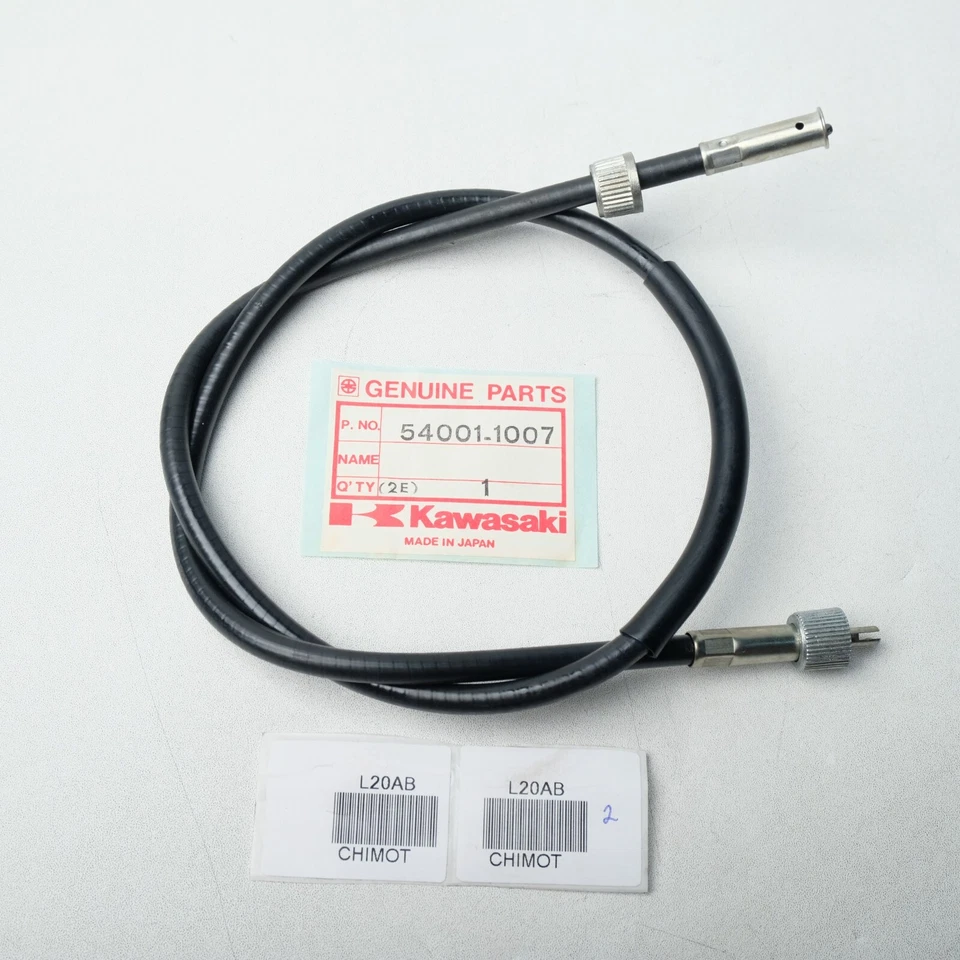Cabo odômetro velocímetro original do fabricante Kawasaki KH100 Japão 54001-1007 - Imagem 3 de 4