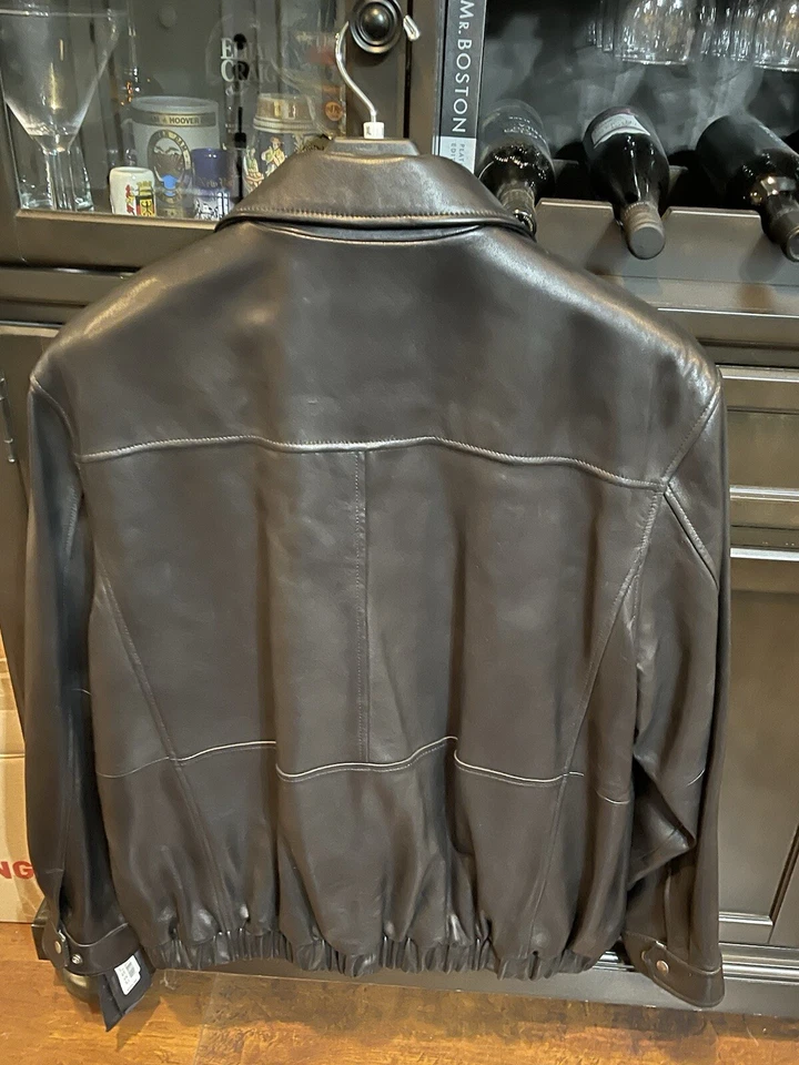 Chaqueta de Cuero (Premium - Piel de Cordero) NEGRA Hombre’s Roundtree & York TALLA 2XT Foto 3 de 4