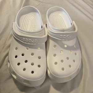 mens white crocs size 10