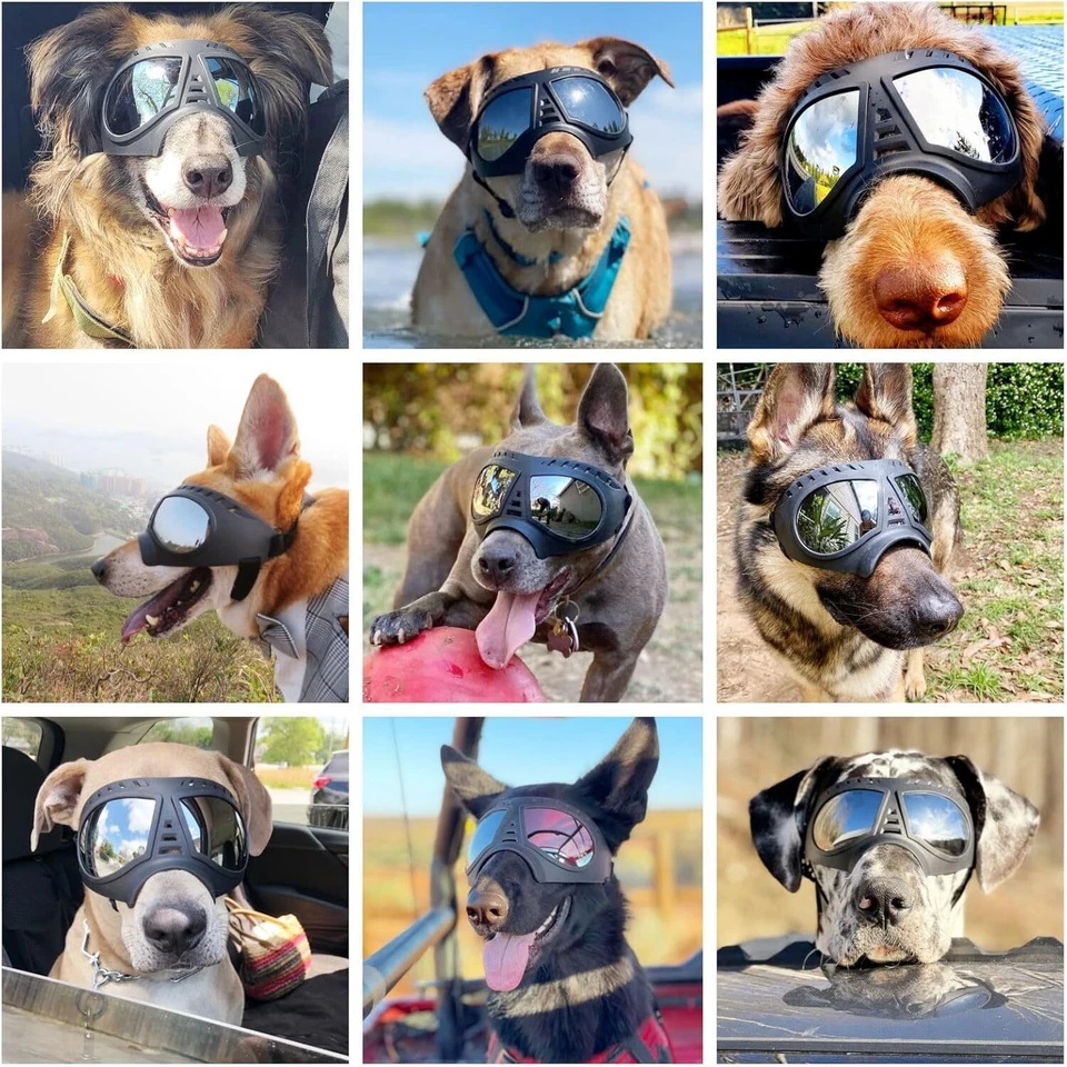 Dog Goggles for Large Dogs, Wide Snout & Soft Frame, Tactical Driving Sunglasses - Image 2 of 4
