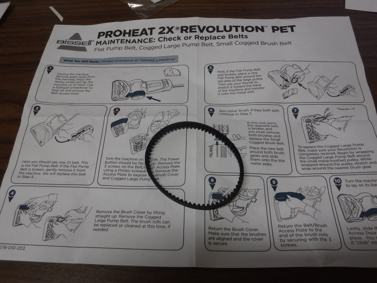Bissell Proheat 2x Revolution Parts JEDELEOS Replacement Belt Kit