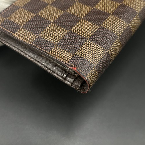 LOUIS VUITTON Damier Ebene Portefeuille Brazza Long Wallet N60017 Authentic - Picture 5 of 24