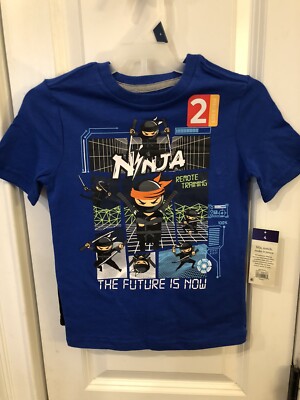 New With Tags Boys Size 4 Ninja Tee Set Shorts And Top Navy Garanimals SKU WR