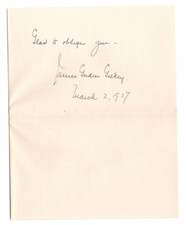 James Gordan Gilkey Signed Page 1937 Autographed / Christian Author