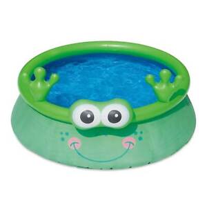 Summer Waves 6ft x 20in Inflatable Frog Character Quick Set Swimming Pool, Green - Click1Get2 Offers