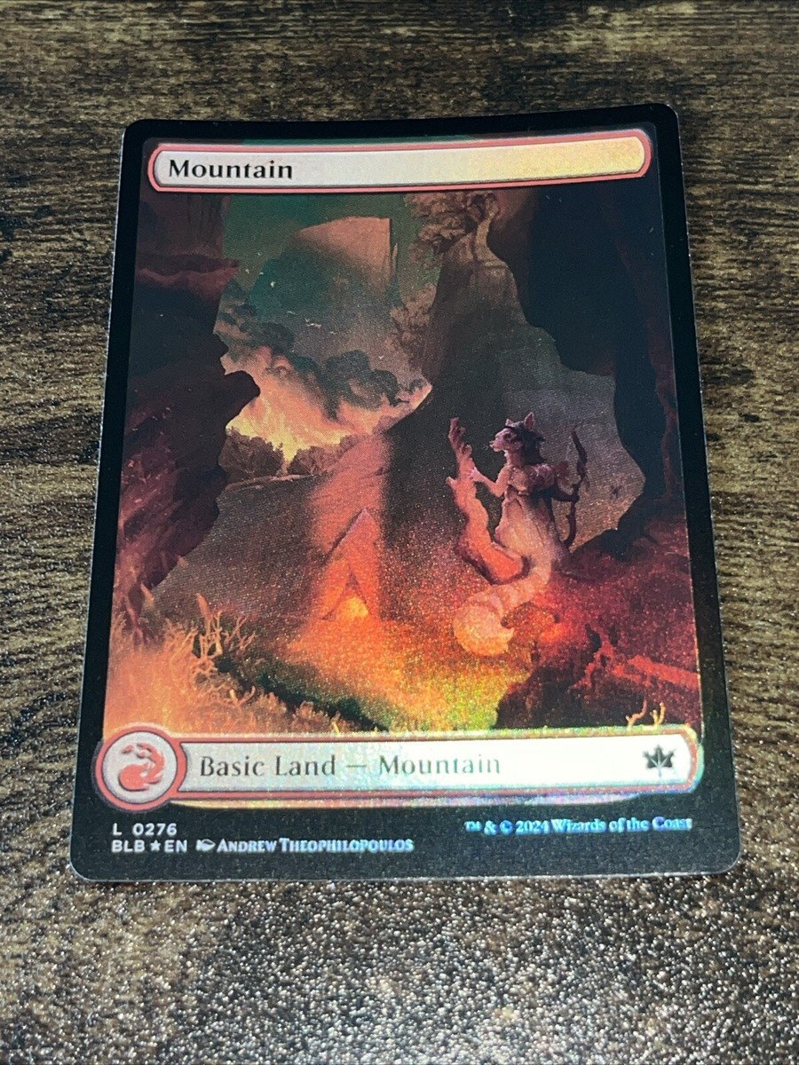 Mountain 0276 Foil Full Art Bloomburrow BLB MTG Magic The