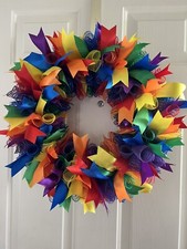 Rainbow Wreath 16 x 16