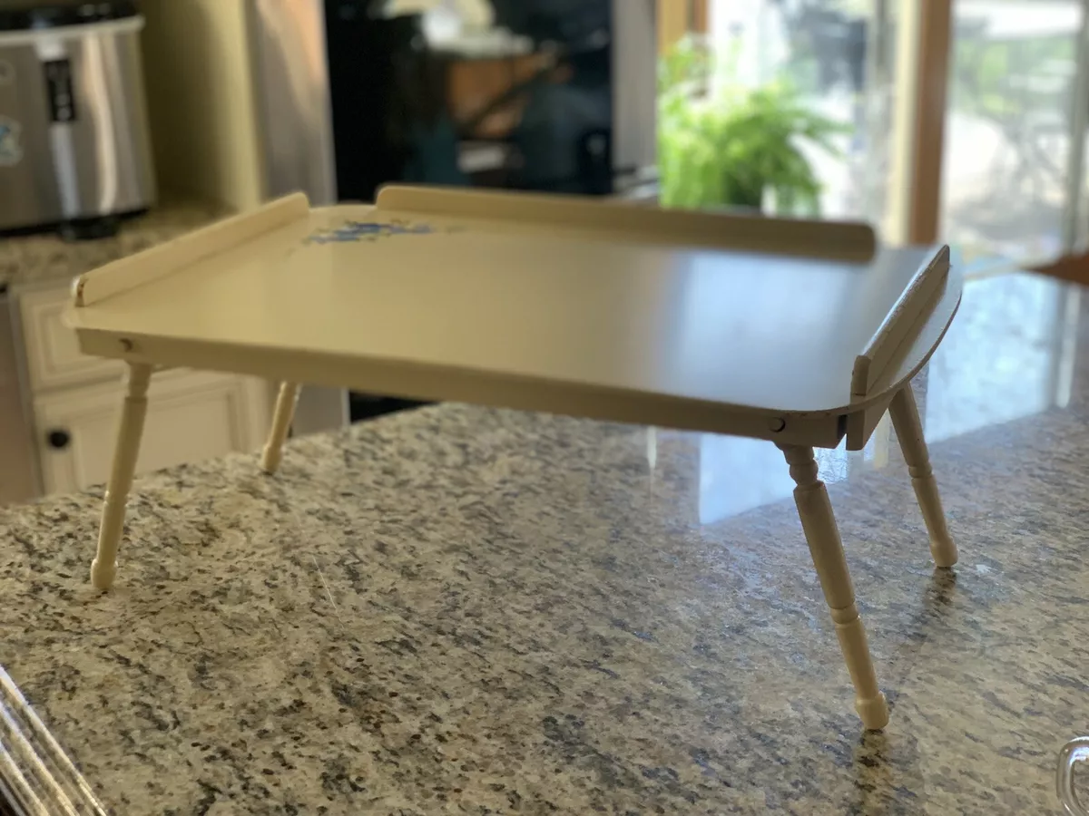 Vintage breakfast tray with cheap legs