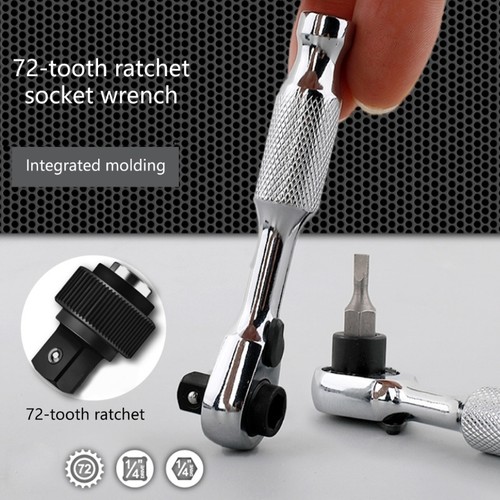 Double Use Ratcheting Handle 72 Tooth Accuracy Gear 6.35mm Compact Ergonomic - Picture 6 of 8