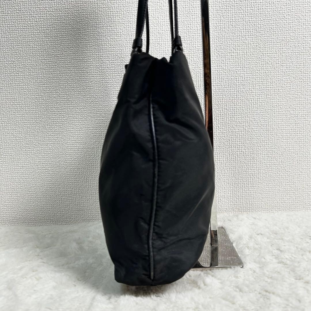 Excellent Condition PRADA Triangle Logo Plate Nylon Leather Shoulder Tote Bag Bl thumbnail 7