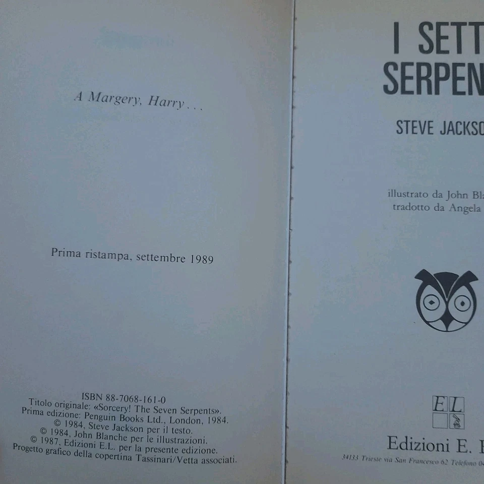 Librogame - Sortilegio n3 - I Sette Serpenti 1989 - Immagine 4 di 4