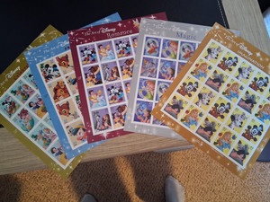 Complete set of THE ART OF DISNEY STAMPS free shipping