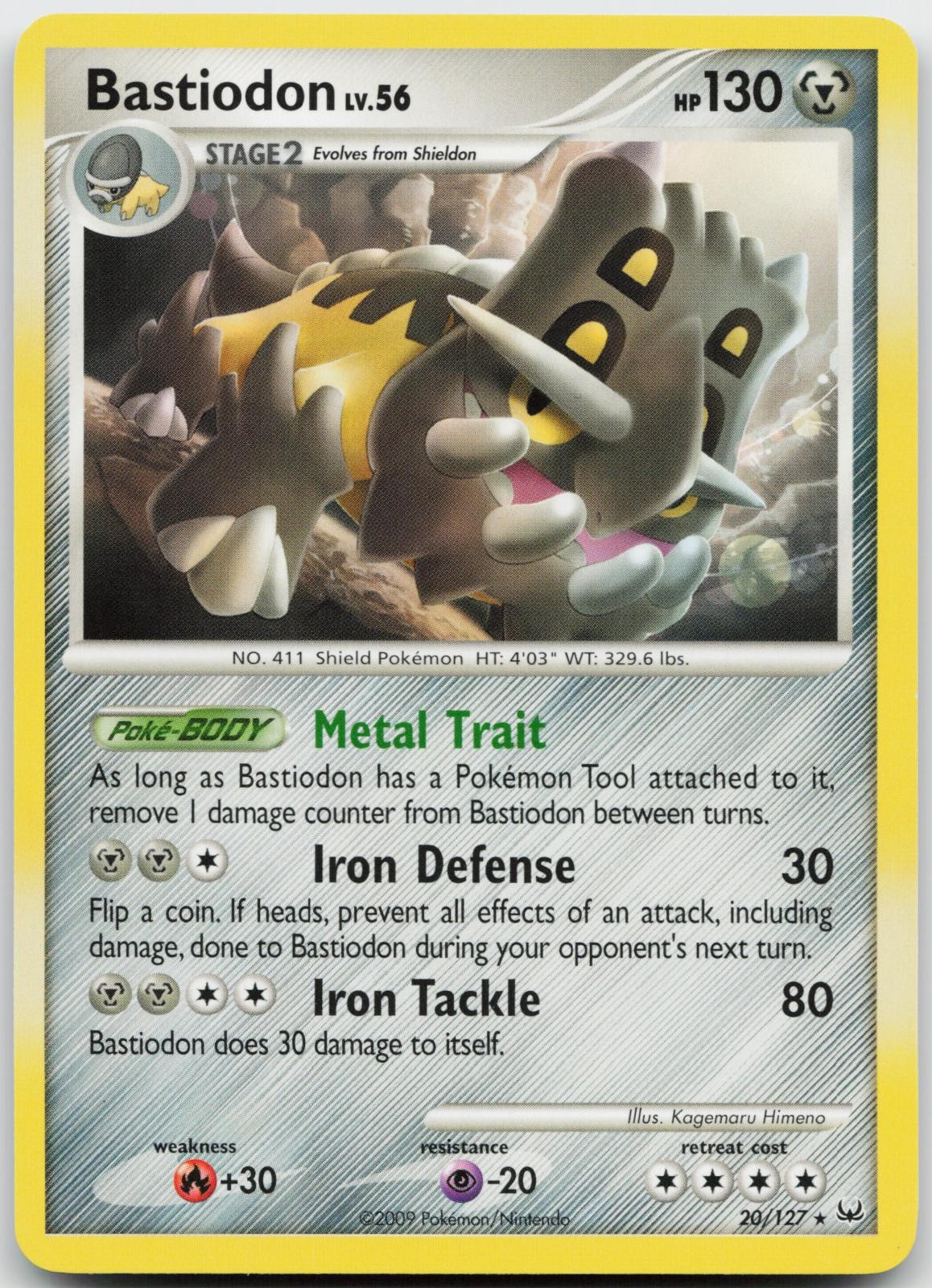 Bastiodon 20/127 Pokemon Platinum - LP
