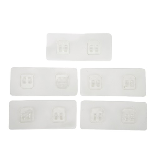 5 pegatinas de estante XWall impermeables transparentes estante adhesivo tornillo gancho casa - Imagen 9 de 12