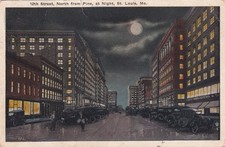 St. Louis Missouri MO 12th Street Night 1921 to Miller Postcard A31 St. Louis Missouri MO 12th Street Night 1921 to Miller Postcard A31