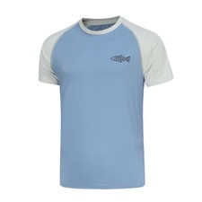 Men's Short Sleeve Rash Guard, Ice-Cool UPF 50 Sun Protection Swim Shirt, Qu...