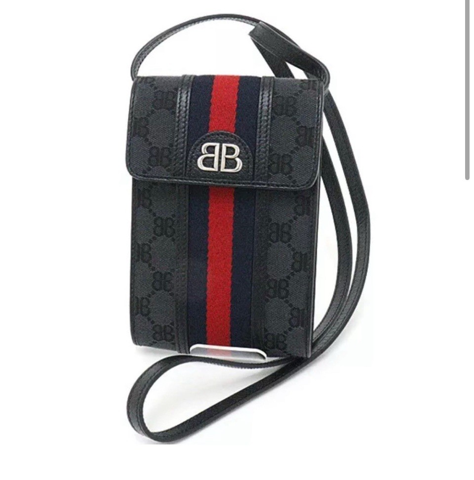 BALENCIAGA Gucci collaboration The Hacker Project phone pouch Canvas/Leather...