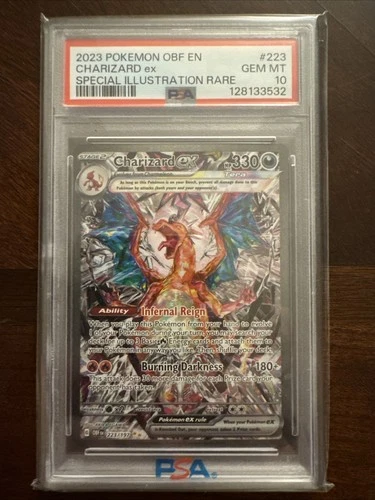Pokémon TCG Charizard EX Obsidian Flames SIR No.223/197 PSA 10