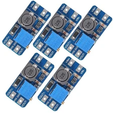 5PCS MT3608 DC-DC Step-Up Voltage Booster Module 2-24V Input to 5-28V 2A Output