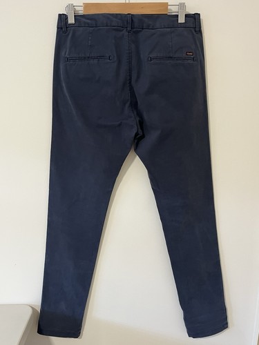 Scotch & Soda Amsterdam Couture Men's Stuart Blue Chino Pants Size 28 Zip Fly - Picture 3 of 6