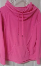 Xersion Women's Pink Brushed Fleece Cowl Neck / Hoodie Size M