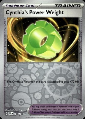 CYNTHIA'S POWER WEIGHT 162/182 UNCOMMON DESTINED RIVALS POKEMON REVERSE HOLO NM