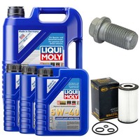 MotoröL Filter Set 5W-40 Liqui Moly 8 Liter + Schraube FüR Chrysler Mercedes Clk