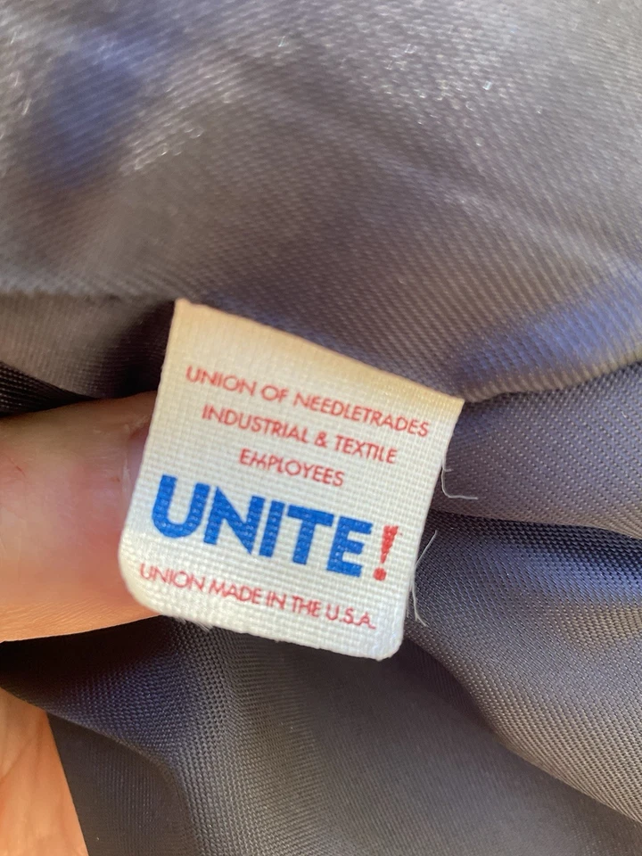 Gabardina vintage Forecaster of Boston Union azul marino 100 % lana para mujer EE. UU. 8 Foto 3 de 4