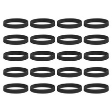 50Pcs Silicone Rubber Bands Non-slip 4 Inch Flat for Books, Black