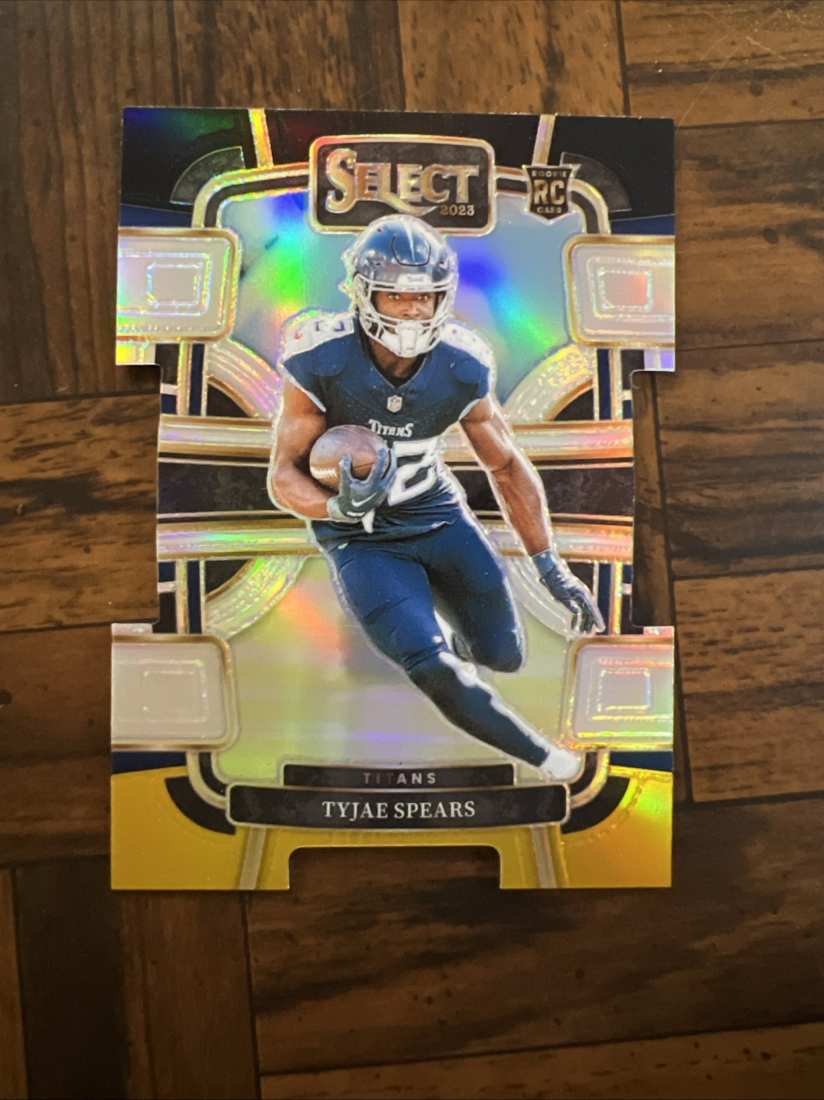 2023 Tyjae Spears Panini Select Concourse #97 Black and Gold Prizms Die Cuts