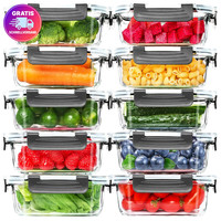 Skroam Glas Frischhaltedosen 20Er Pack Luftdicht Bpa Frei VorratsbehäLter