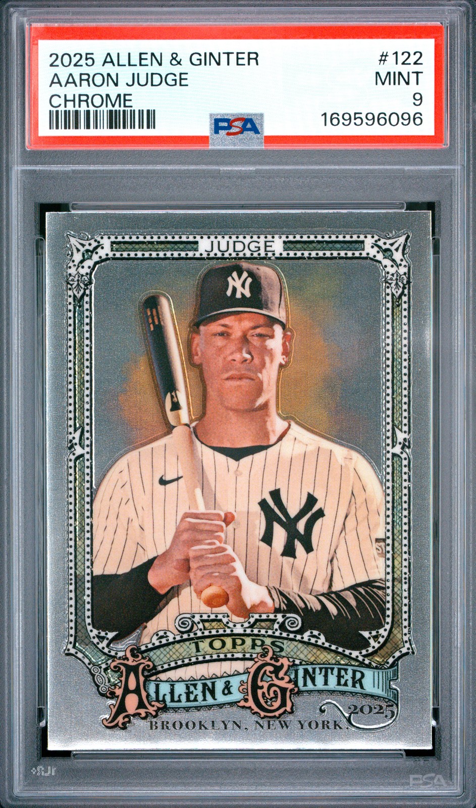 2025 ALLEN & GINTER CHROME #122 AARON JUDGE PSA 9
