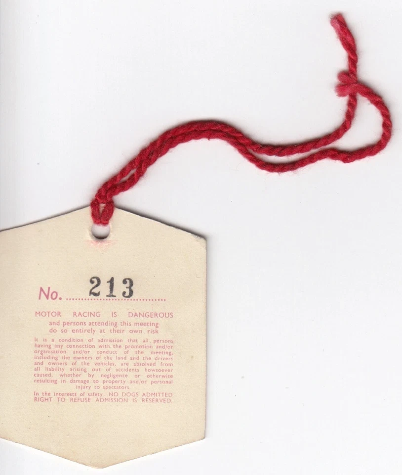 1966 SILVERSTONE BRDC INTERNATIONAL TROPHY F1 ORIGINAL TRACK PASS ENTRY TICKET - Image 2 of 2