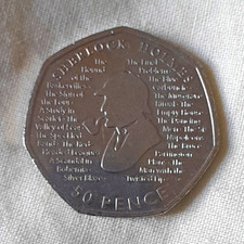 Sherlock Holmes 50p Coin 2019 Elizabeth II (1952-2022) Fifty Pence