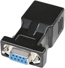 RJ45 Female to RS232 DB9 Female Serial Port CAT5e Network Cable Extender Adapter