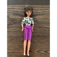 Vintage Mattel Barbie Doll Brown Hair Blue Eyes Cow Print Top Courtney 1987 teen