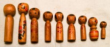 651 Antique Mini Kokeshi Collection 19mm~47mm
