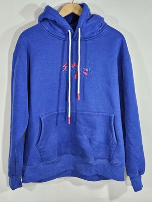 Bibi Sama Thunder Storm Pullover Hoodie Sweatshirt Unisex Size M/L Blue Graphic
