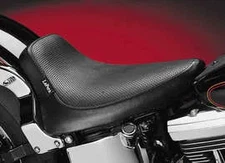Le Pera Black Basketweave Silhouette Solo Seat Harley Softail Custom 86-99