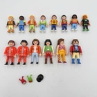 Vintage Playmobil Figures Mixed Lot of 14 People Adults Kids Backpacks Hippie