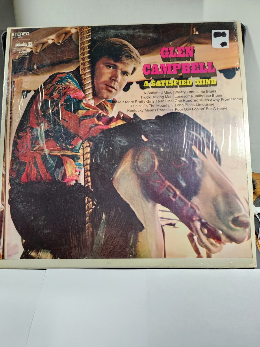 Glen Campbell – A Satisfied Mind LP 1971 Pickwick/33 Country Folk