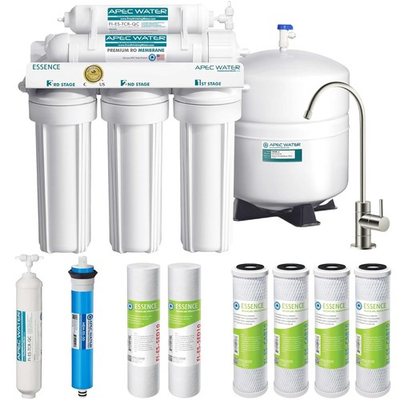 #ad APEC Essence 5 Stage Reverse Osmosis RO Drinking Water Filter System ROES 50X $185.00