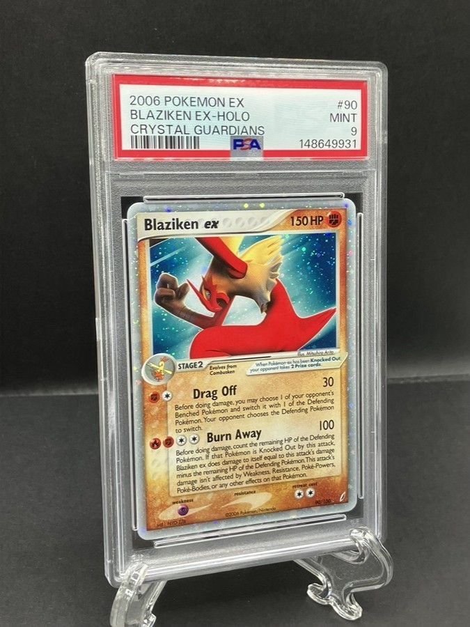 Pokemon TCG Crystal Guardians Holo Blaziken EX #90 PSA 9 FREE US SHIPPING
