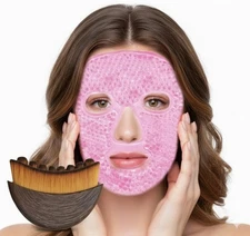 2-in-1  Ice Face Mask & Lymphatic Contour Brush | eye mask treatment 