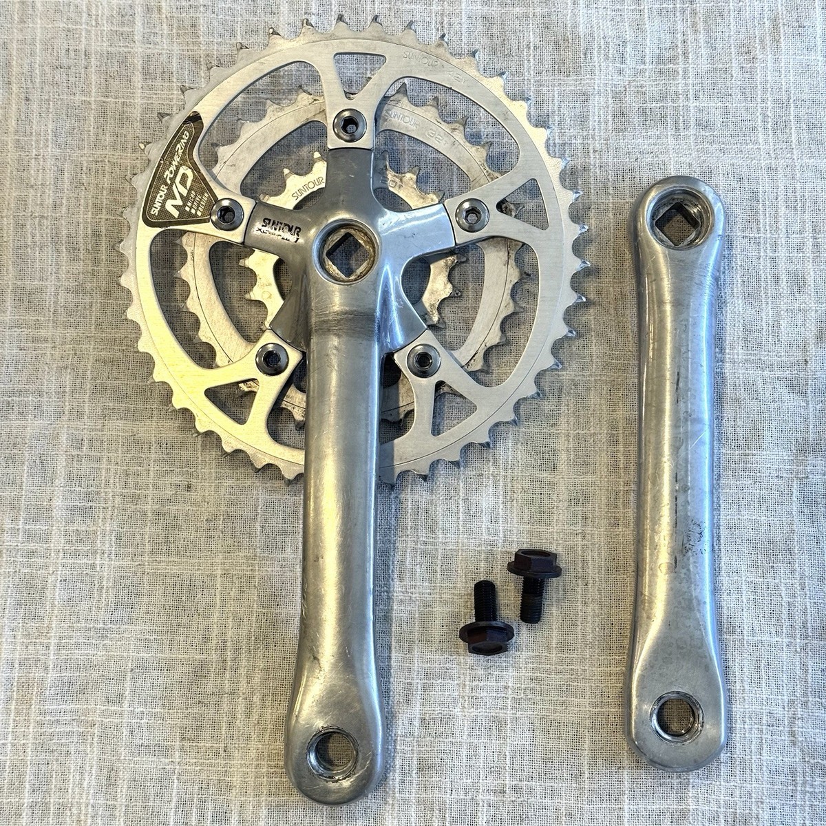 VIntage Suntour XC Comp MD Crank Set 175mm Triple 42-32-20T Square