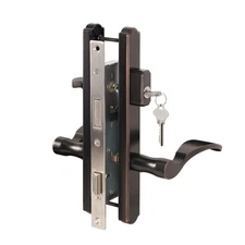 Hinged Patio Door System Filled with Lever Handle Mortise Lock Set for Screen...