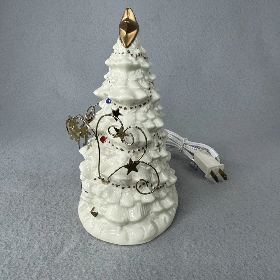 Vintage Porcelain Christmas Tree Lighted w/ Box 7" - Image 4 of 4